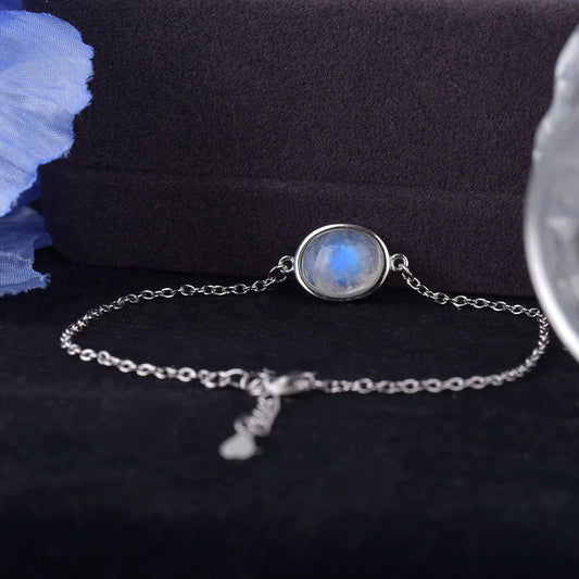 Luminous Moonstone Oval Bracelet