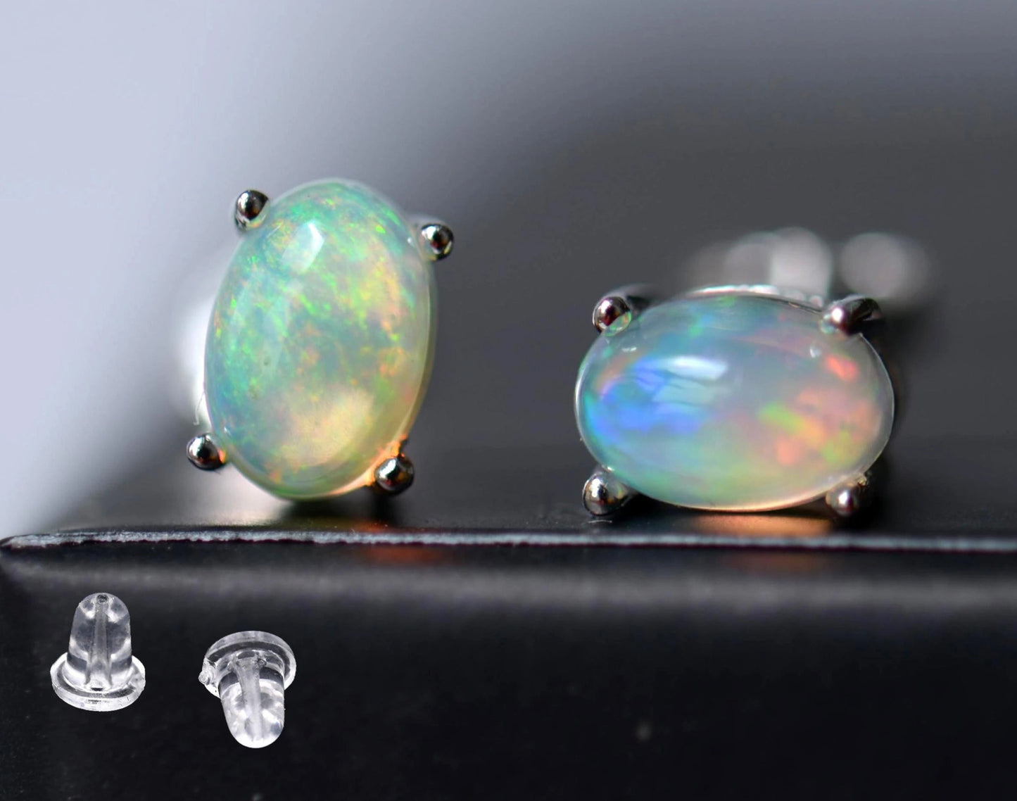 Natural Opal Studs