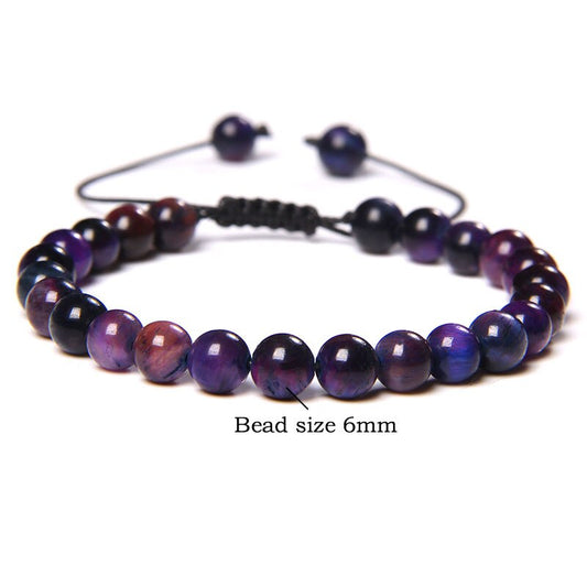 Bracelet Oeil de Tigre Twilight sur Corde Ajustable