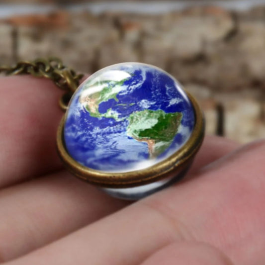 3D Planet Earth Necklace
