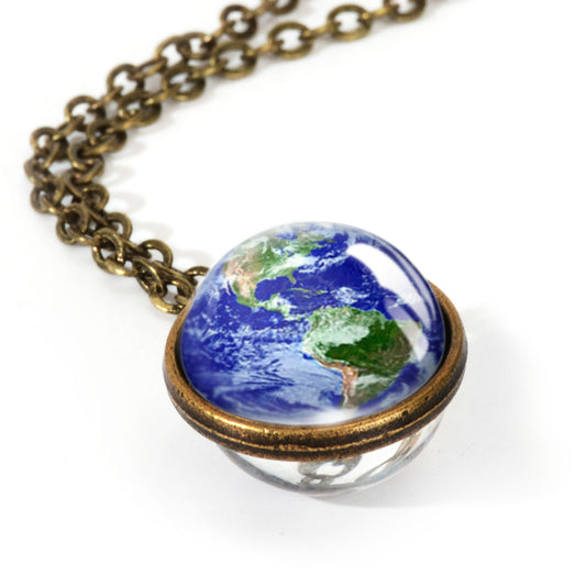 3D Planet Earth Necklace