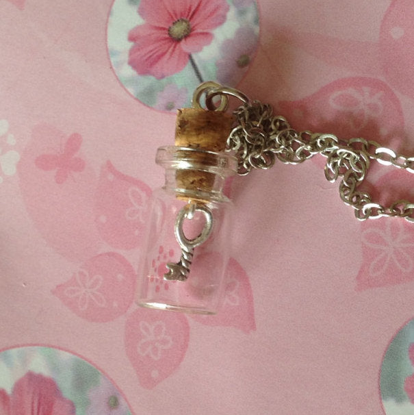 Miniature Silver Key to My Heart Necklace