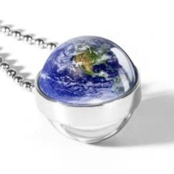 3D Planet Earth Solar System Necklace