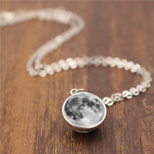 3D Full Moon Necklace