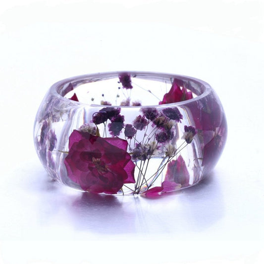 Roses and Baby's Breath Bangle