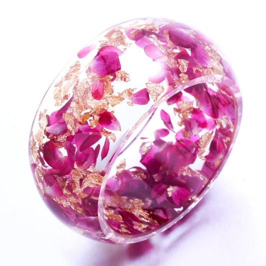 Rose Petals & Gold Flakes Bangle