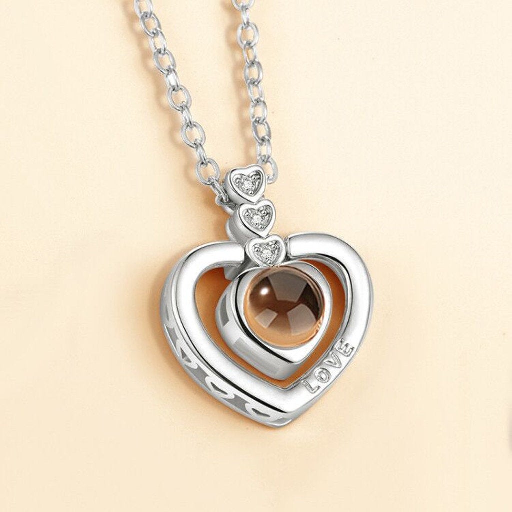 Collier de projection de messages secrets 100 langues d'amour