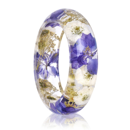 Pressed Flower Resin Bangle