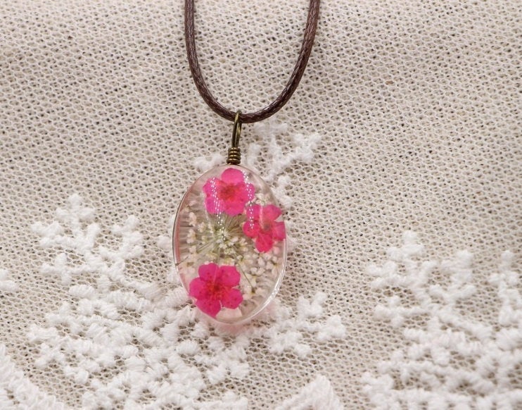 Real Pressed Flower Necklace