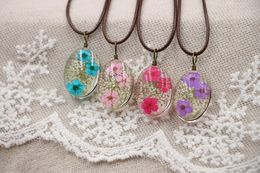 Real Pressed Flower Necklace