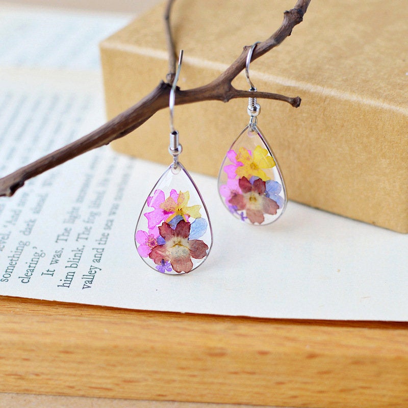 Real Tiny Pressed Flower Earrings