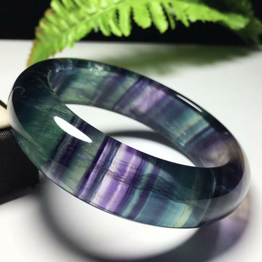 Rainbow Fluorite Crystal Bangle