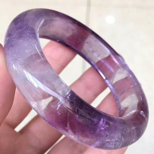 Solid Amethyst Crystal Bangle