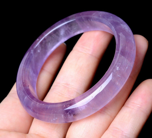 Purple Amethyst Crystal Bangle