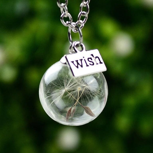 Dandelion Wish Orb Necklace