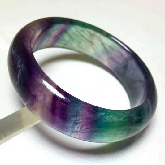 Rainbow Fluorite Crystal Bangle