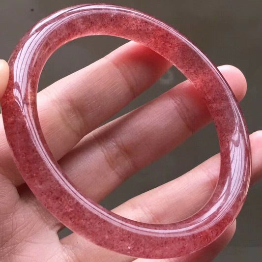 Thin Strawberry Quartz Bangle