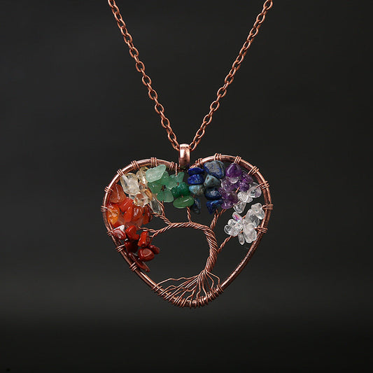 Peridot Tree of Life Gemstone Necklace