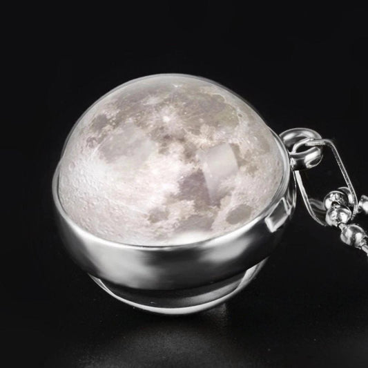 3D Full Moon Necklace