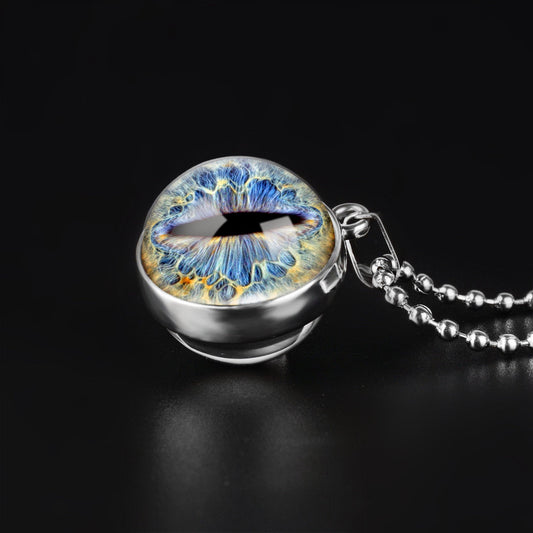 Ice Blue Cat's Eye Necklace
