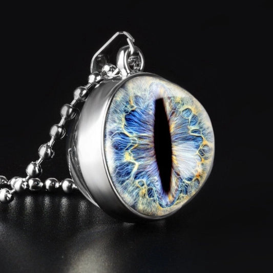 Ice Blue Cat's Eye Necklace