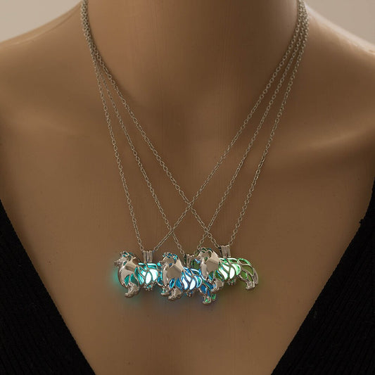 Rough Collie Glow In The Dark Halskette, Pet Memorial Halskette, Shetland Sheepdog Hund Halskette, Rough Collie Halskette, Glow Collie Anhänger