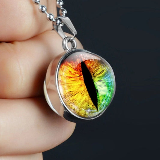 3D Rainbow Cat Eye Necklace