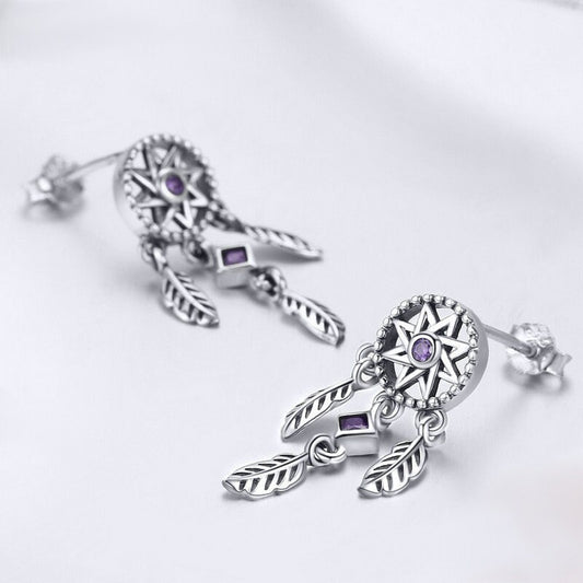 Dream Catcher Studs in 925 Sterling Silver