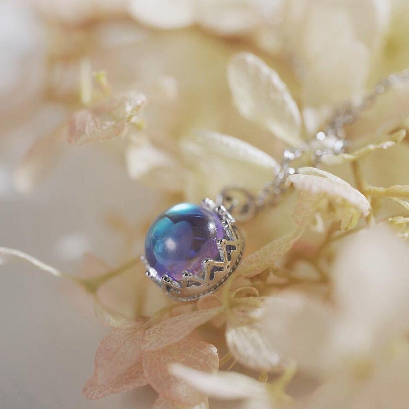 Aurora Borealis 925 Sterling Silber Halskette