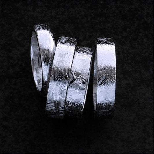Genuine Gibeon Meteorite Space Rock Ring