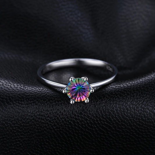 Mystic Topaz 925 Sterling Silver Ring