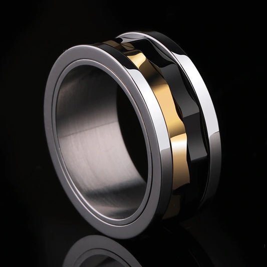 Gear Spinner Ring für Herren aus Wolfram