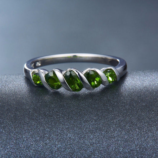 Chrome Diopside Engagement Ring