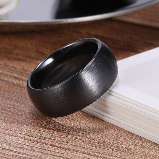Brushed Zirconium Ceramic Hypoallergenic Ring