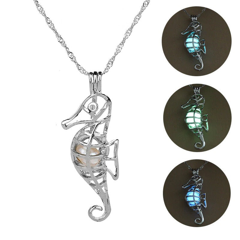 Seahorse Glow in the Dark Necklace