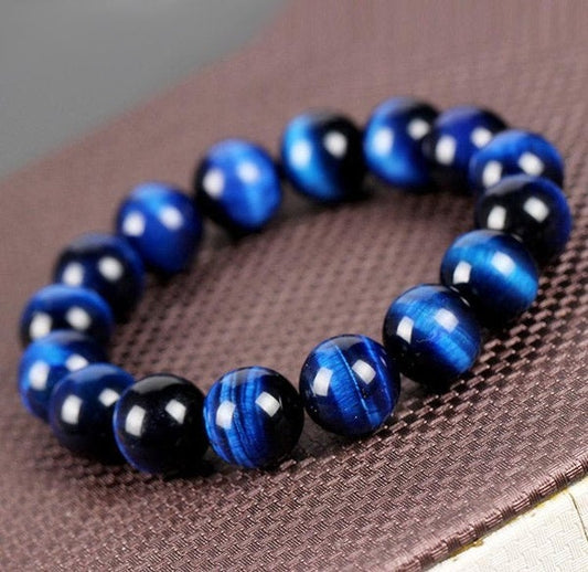 Bracelet Oeil de Tigre Bleu
