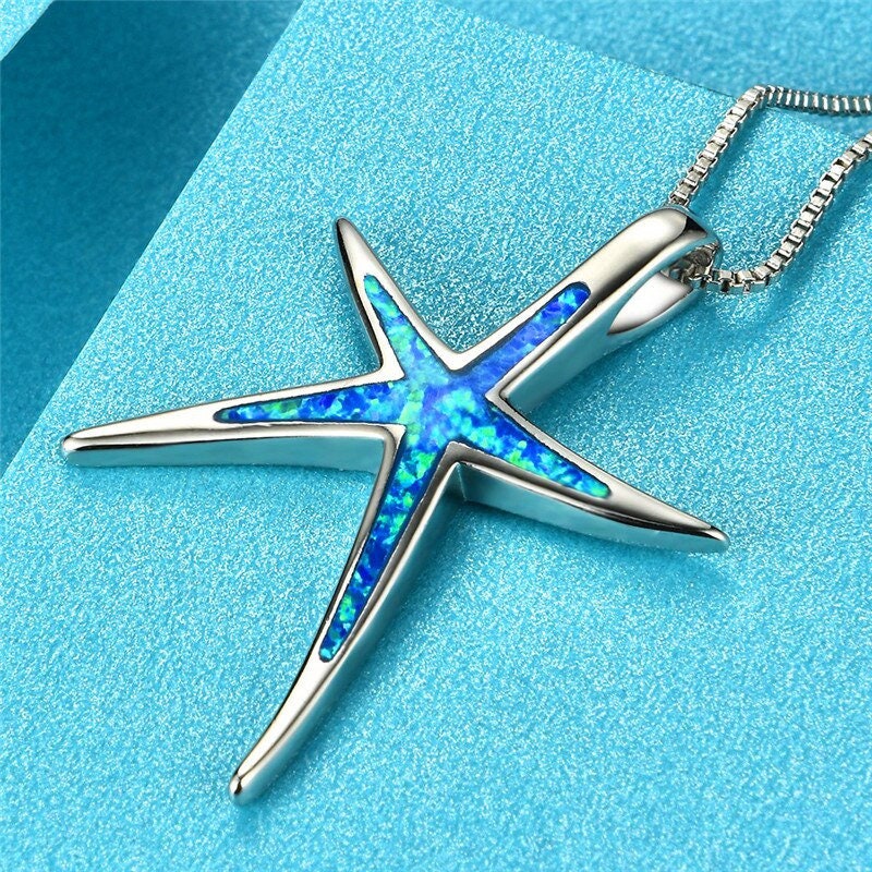 Opal Starfish Necklace