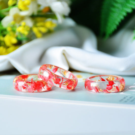 Bague Pétales de Fleurs et Flocons d'Or