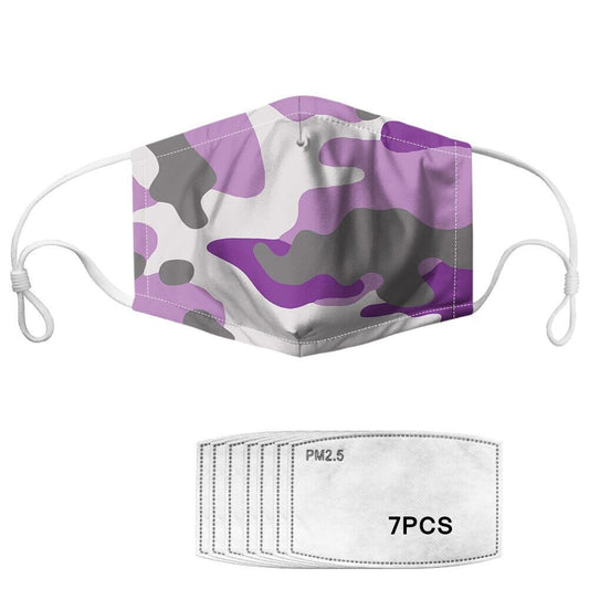 Masque facial camouflage avec filtres