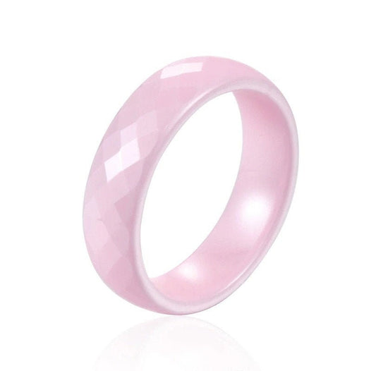 Pink Zirconium Ceramic Ring Hypoallergenic Ring
