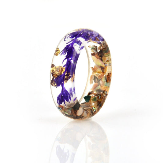 Terrarium Purple Flower Ring