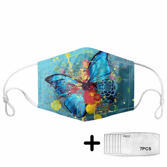 Masque papillon floral avec filtres