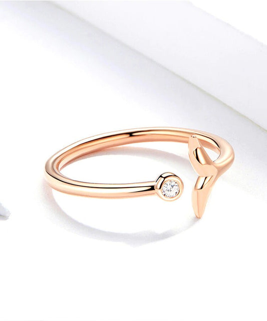 Mermaid Tail Ring in 925 Sterling Silver