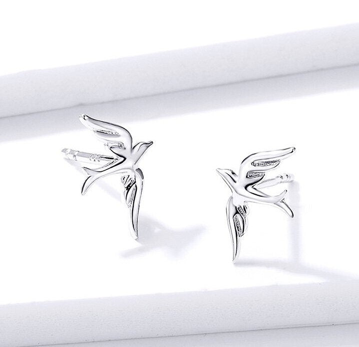 Schwalbenohrringe aus 925er Sterlingsilber