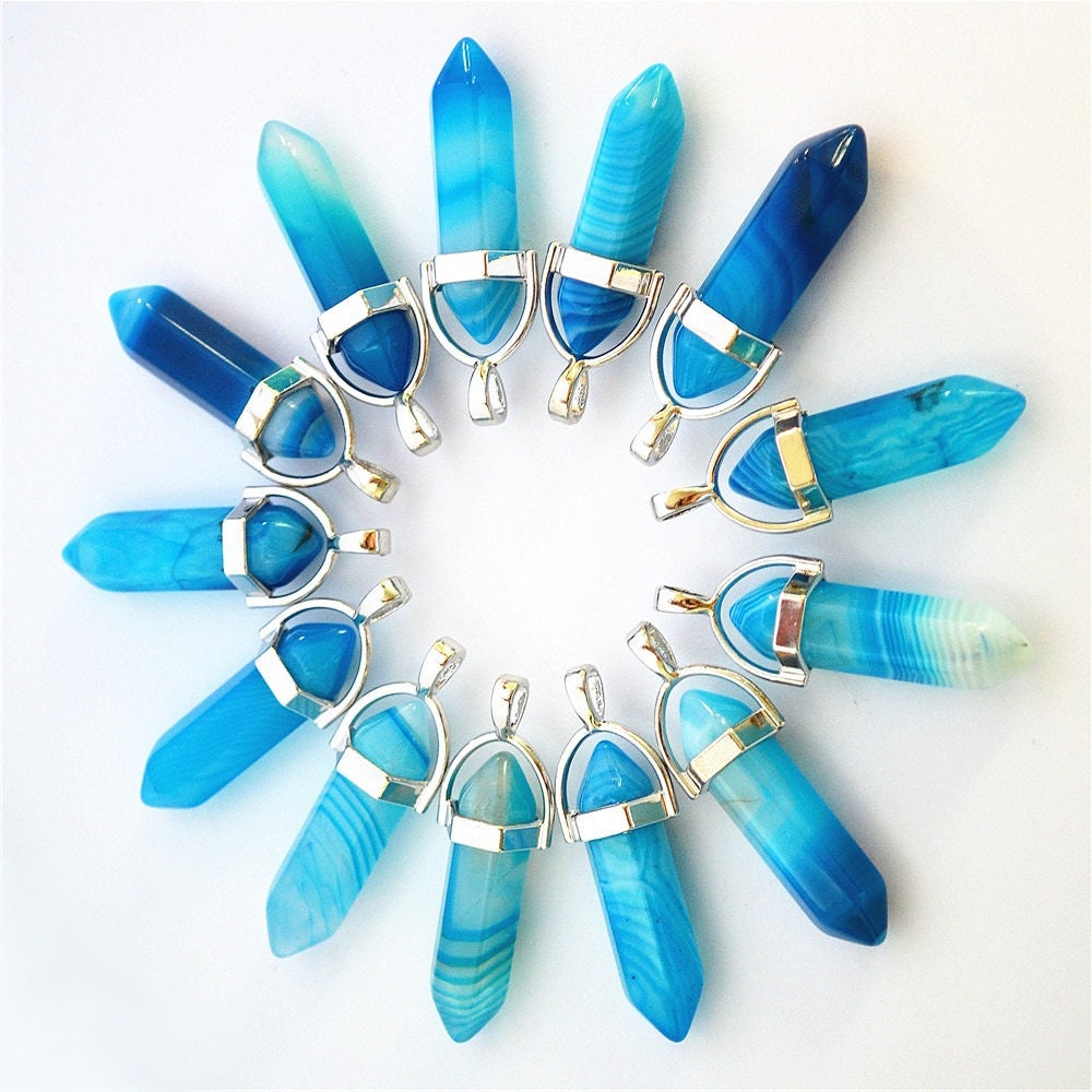 Purple Striped Agate Necklace