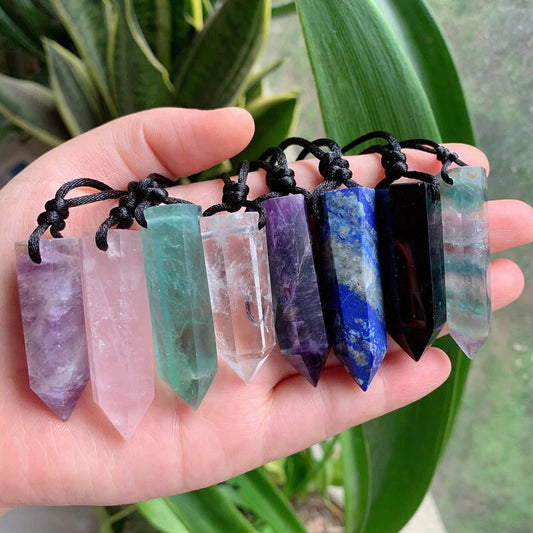 Raw Crystal Point Necklaces