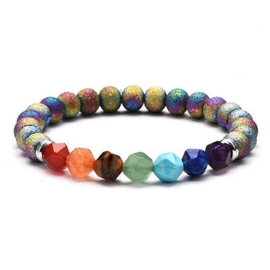 Bracelet 7 Chakras Étincelant