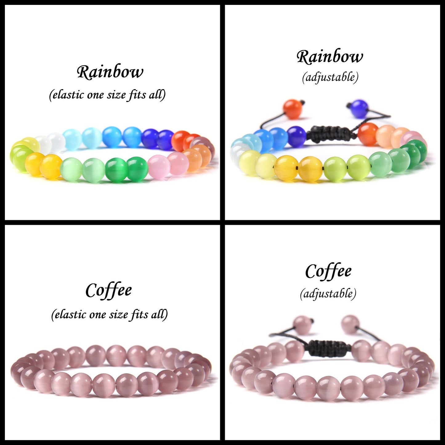 Multicolor Cat's Eye Bracelets