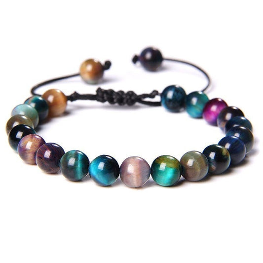 Bracelet Nébuleuse avec Oeil de Tigre Galaxie