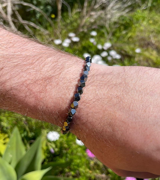 Bracelet Hématite Géométrique